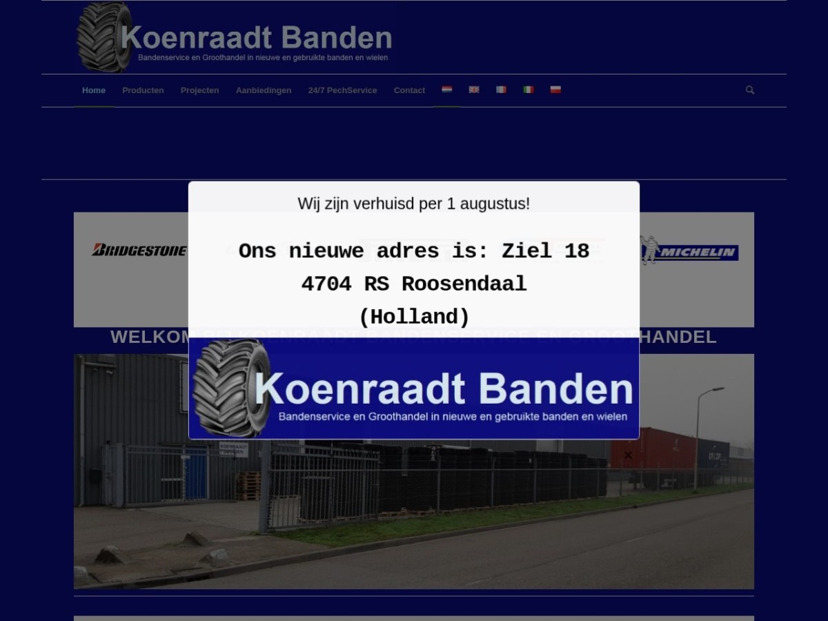 Homepage van Koenraadt Banden