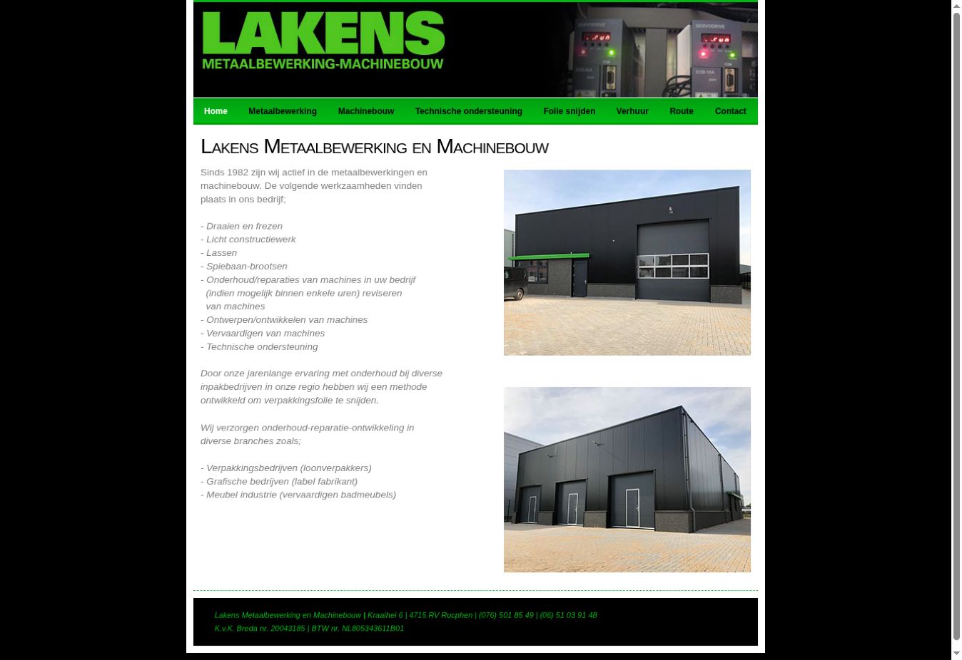 Homepage van Lakens Metaal